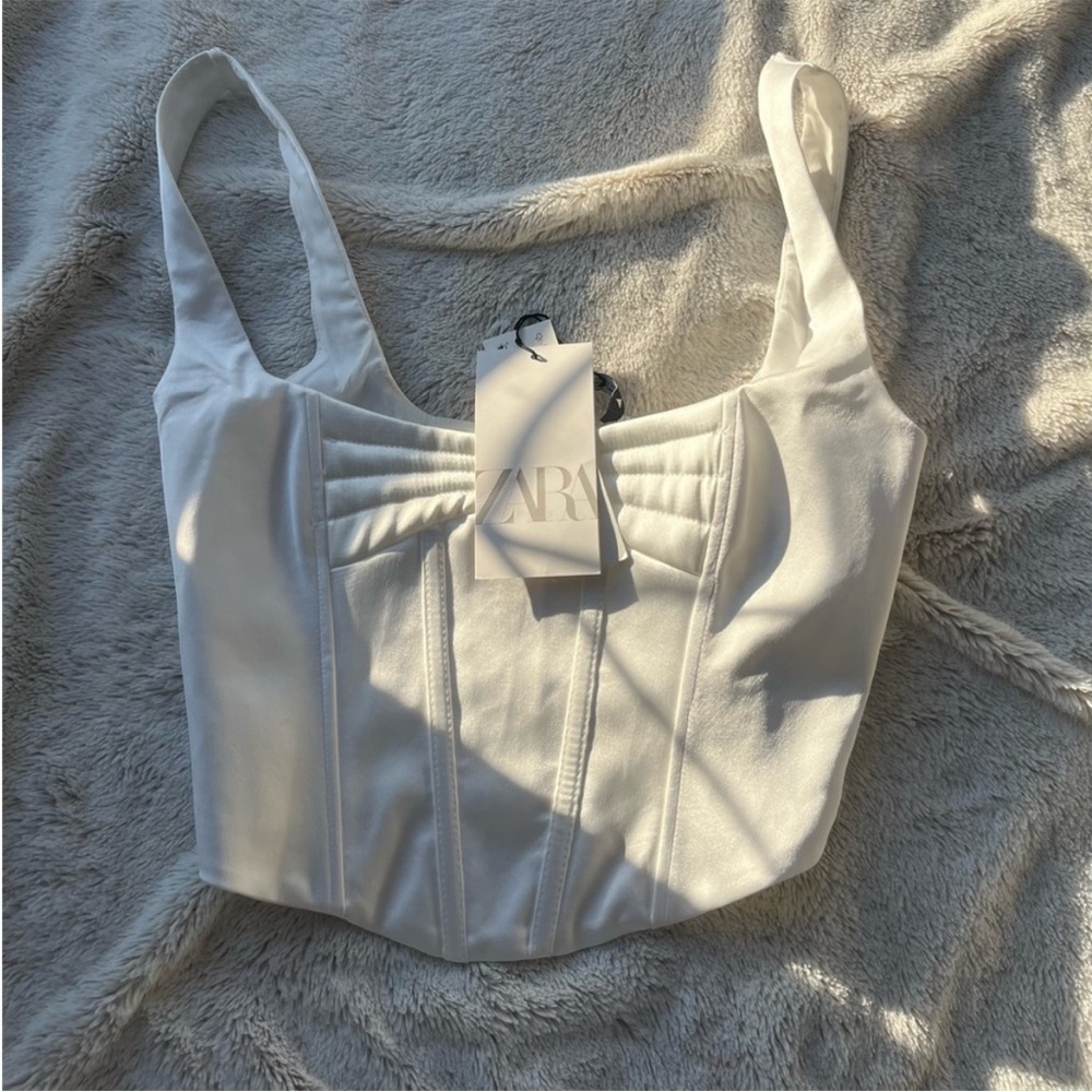 Zara White Corset Top